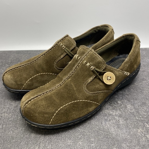 olive green dress shoes for women Olive Suede - Slip On Shoes for Women main image 1